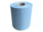 Papier de nettoyage midi 1 pli à alimentation centrale 300 mètres bleu