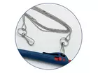 Detectamet safety chain 762 mm with keychain ring and pin handle blue