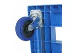 Plastic base galvanized forks 800x600 mm red