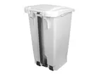 Plastic pedal bin 60 liters white