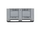 Caisse-palette 2 rails 1200x800x600 mm 330 l gris
