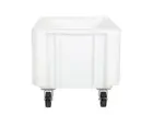 Mobile stacking container Euronorm 800x600x550 mm 140 liters white