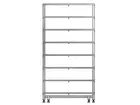 Étagère à chaussures sur pied à 8 niveaux en acier inoxydable 900 x 400 x 1710 mm
