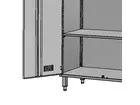 Kast 2 deuren 3 legborden RVS 950x500x1950/2148 mm