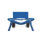 Hand truck steel pneumatic tires fixed platform 300 kg blue