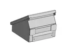 Universal dispenser small stainless steel 150x150x44/131 mm