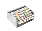 Stainless steel dispenser for weekday stickers