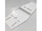 White plastic knife holder for 2-3 knives