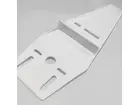 Extra long plastic knife holder for 2-3 knives, white