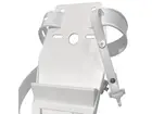 Porte-couteaux en plastique blanc pour 2 à 3 couteaux, avec sangle.