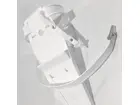 Porte-couteaux en plastique blanc pour 2 à 3 couteaux, avec sangle.