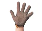 Stahlnetz Protec metalen handschoen RVS snijbestendig rood maat M
