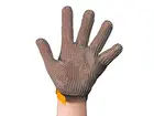 Stahlnetz Protec metalen handschoen RVS snijbestendig rood maat M