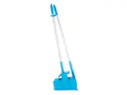 Pelle à poussière hygiénique Vikan 56653 pour hôtels, avec brosse, verrouillable, 350 mm, bleue