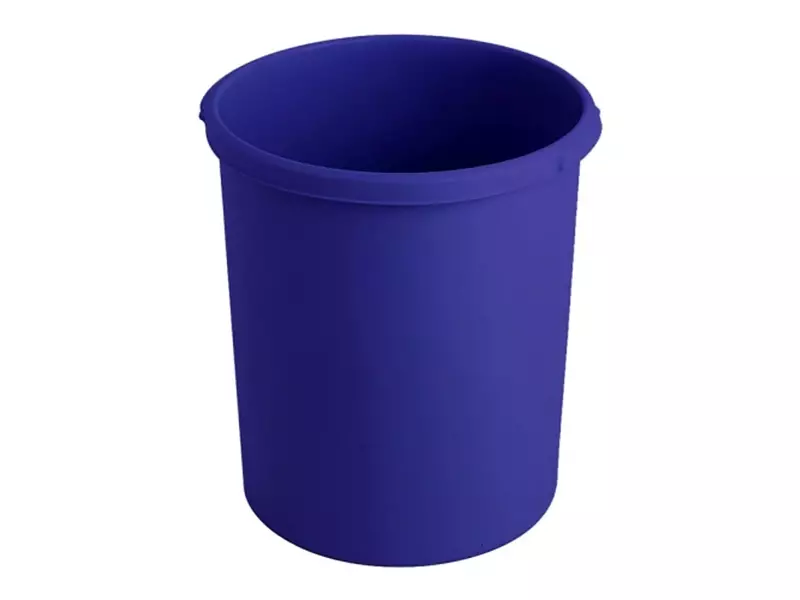 Round plastic paper bin Ø375x410 mm 30 liters blue