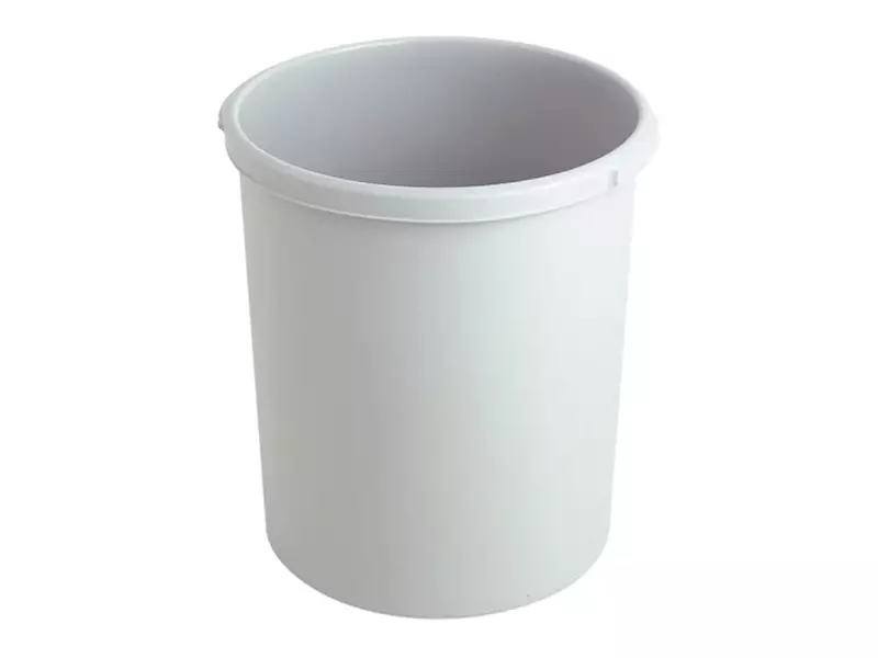 Round plastic paper bin Ø375x410 mm 30 liters grey