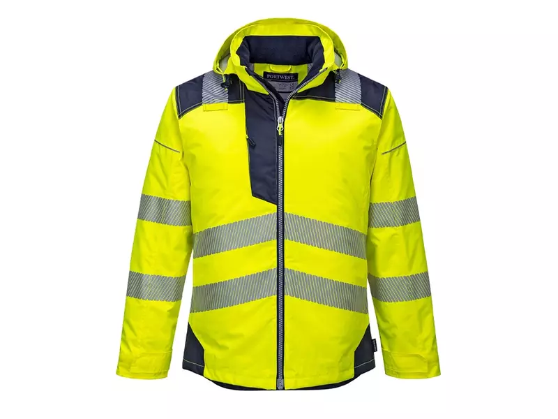Veste d'hiver haute visibilité Portwest T400 bleu marine/jaune fluo taille 2XL