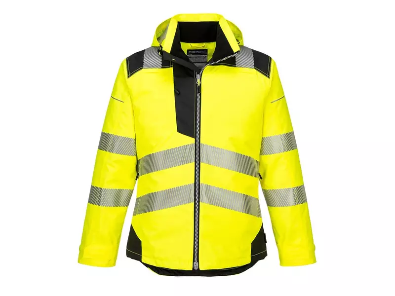 Veste d'hiver Portwest T400 noire/jaune fluo haute visibilité, taille 2XL