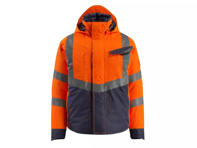 Mascot Hastings winter jacket navy blue/fluorescent orange size S
