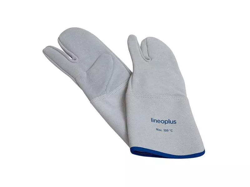 Three-finger oven mitts 360 mm leather