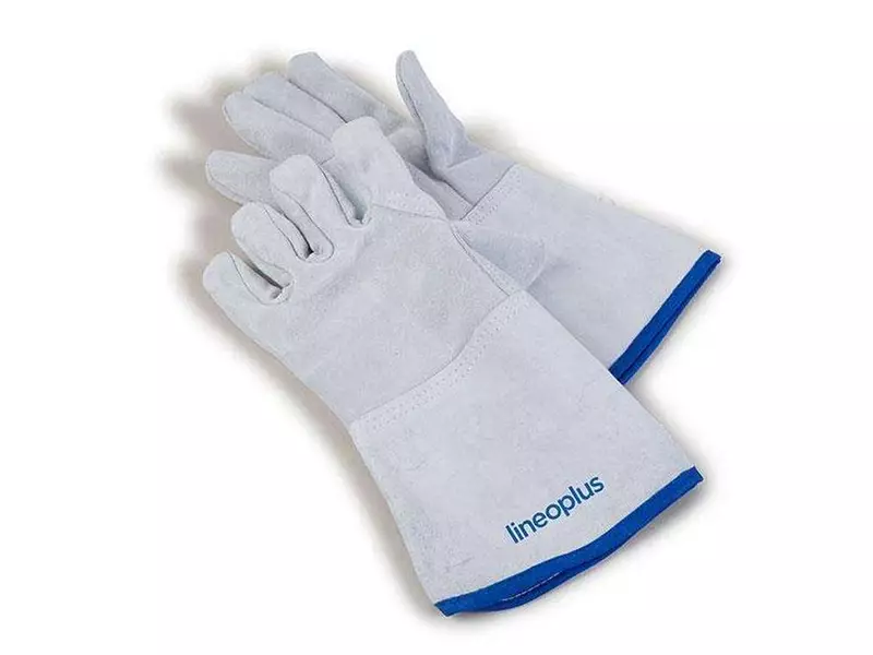 Five-finger oven mitts 360 mm leather