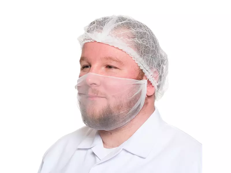 Masque à barbe jetable en nylon micro-maille extra fine blanche