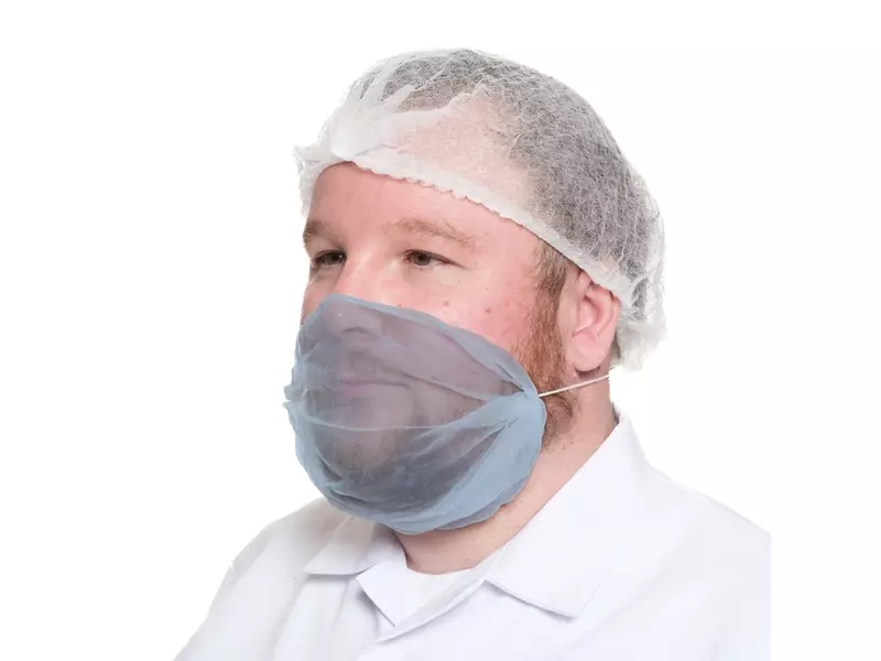 Beard mask micro-mesh nylon super fine mesh XL blue