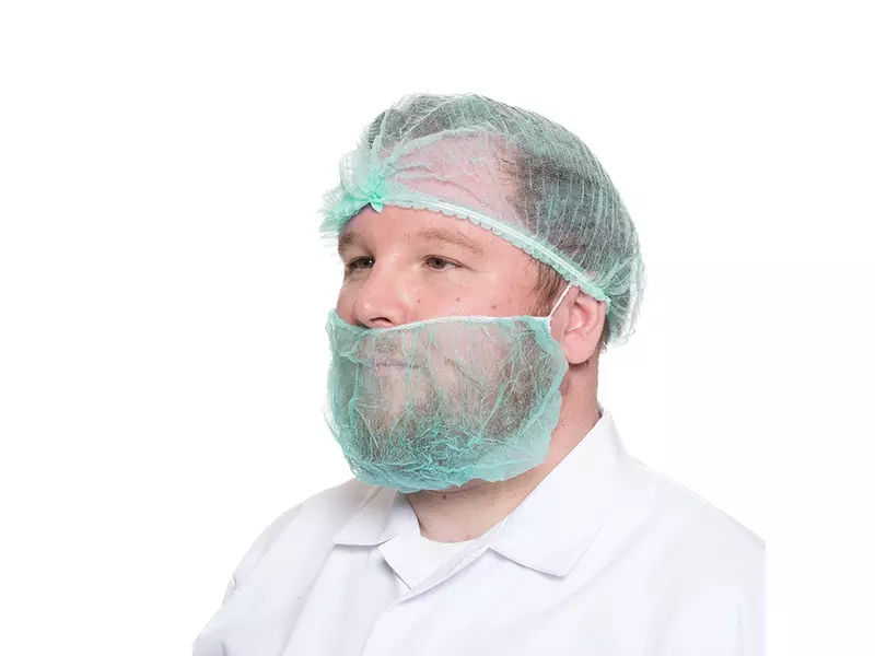 Masque à barbe jetable Hycare en polypropylène non tissé vert