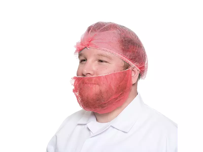 Hycare disposable baardmasker non-woven polypropyleen rood