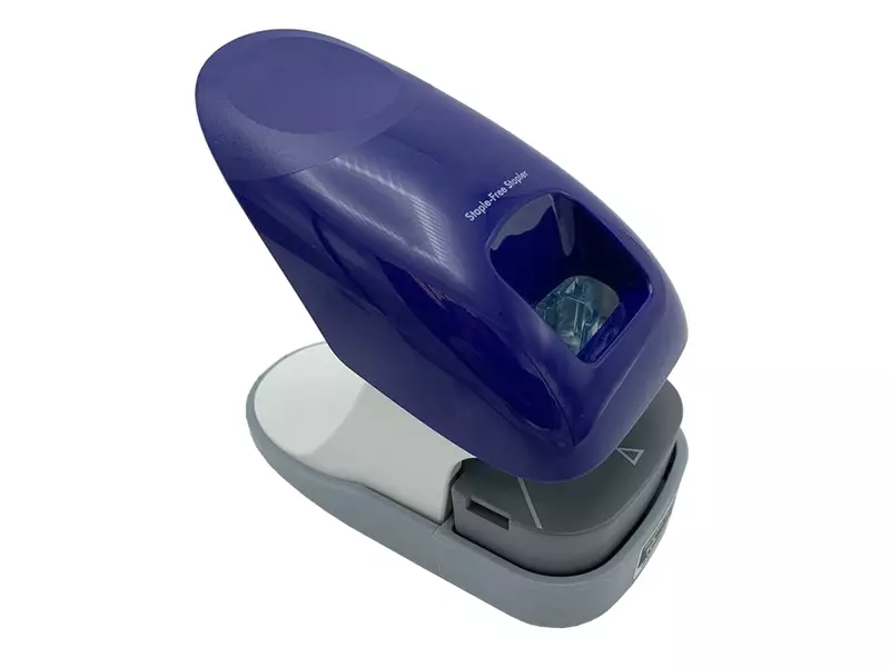 Nietloze nietmachine 10 vellen blauw