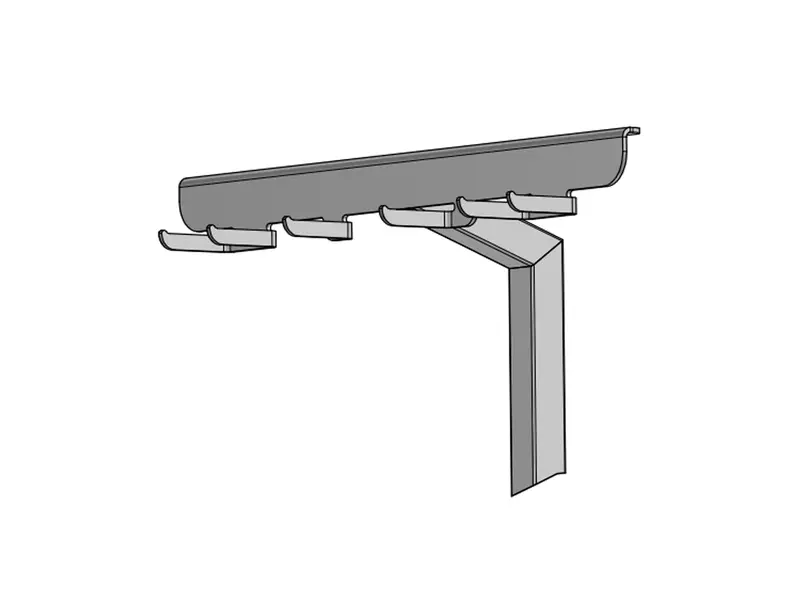 Floor-standing stainless steel work materials suspension system 1900 mm