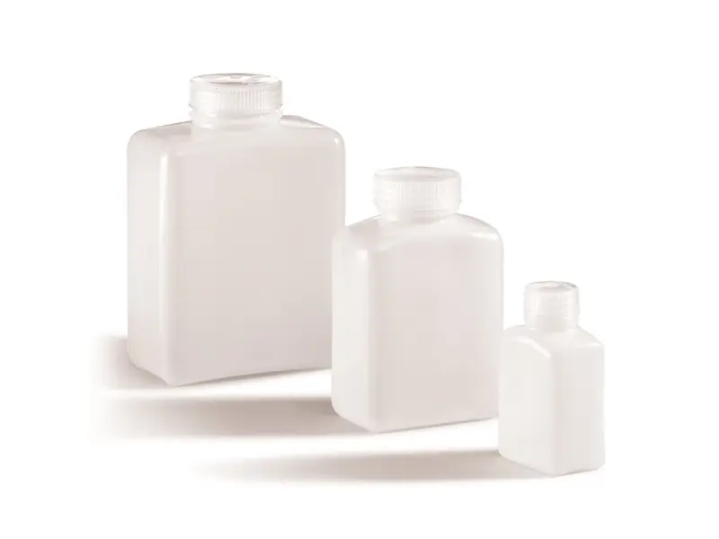Afsluitbare vierkante fles met brede hals 2000 ml