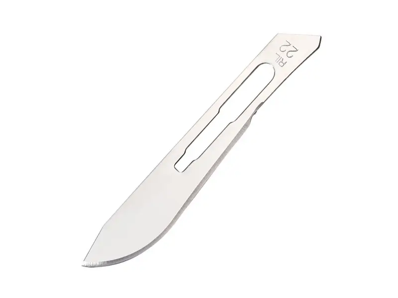 Scalpelmessen steriel nr. 22 voor scalpelheft nr. 4