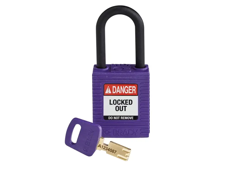 Brady 150272 SafeKey Nylon veiligheidsslot Danger Locked Out paars 6 stuks