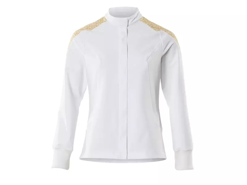 Veste de cuisine pour femme Mascot Food & Care 20064-511-0670, blanche/jaune curry, taille 2XL