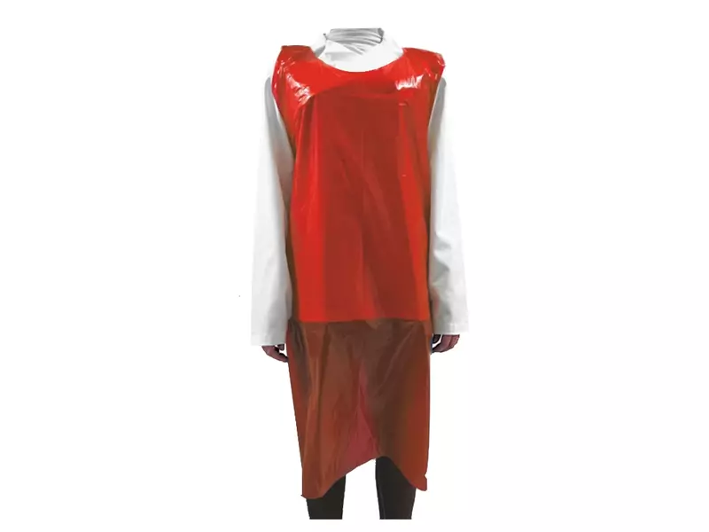 Hycare disposable apron 20 µm polyethylene 80x125 cm on roll red