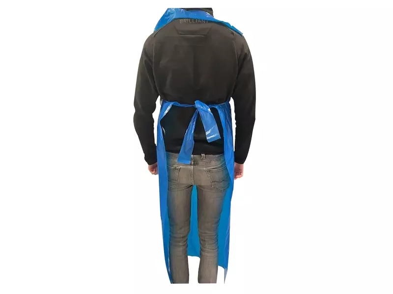 Hycare disposable apron 50 µm polyethylene 90x160 cm on roll blue