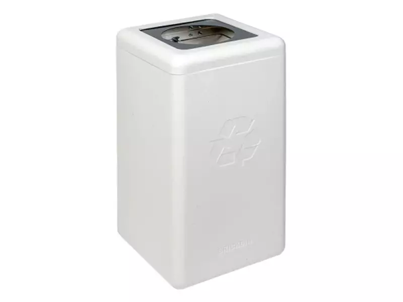 BrickBin waste bin with round 20 cm opening residual waste 65 liters white/grey