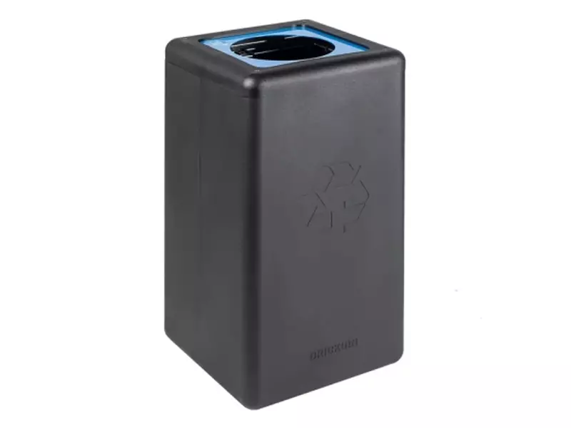 Poubelle BrickBin avec ouverture ronde de 20 cm pour le papier, 65 litres, noir/bleu