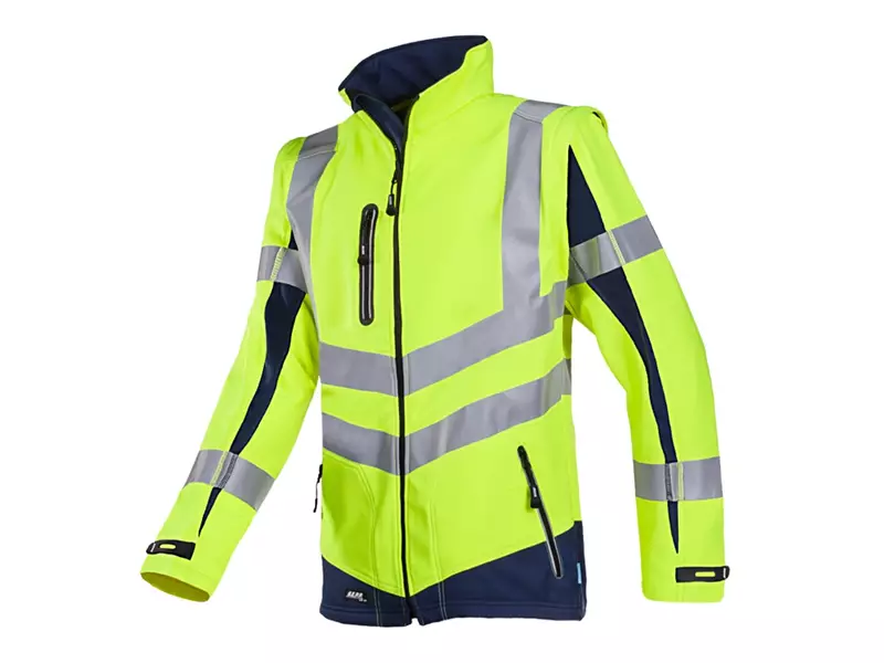 Sioen Malden 724ZA2TU2 softshell jacket fluo yellow/navy blue size L