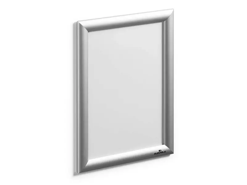 Durable aluminum A4 click frame silver-gray
