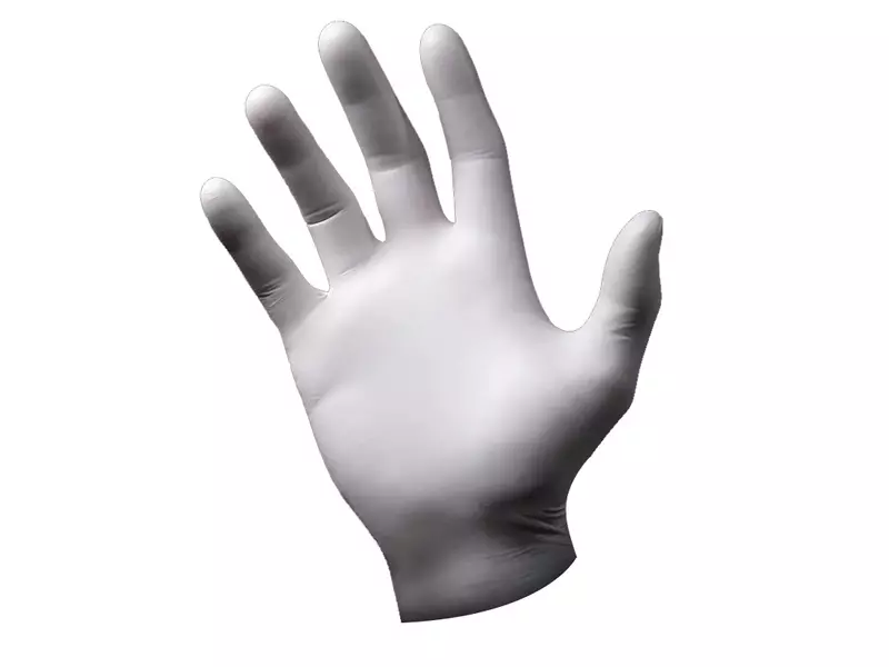 Disposable handschoen nitril ongepoederd 240 mm wit maat M