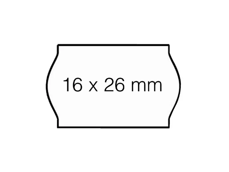 Étiquette de prix permanente rectangulaire blanche 26 x 16 mm