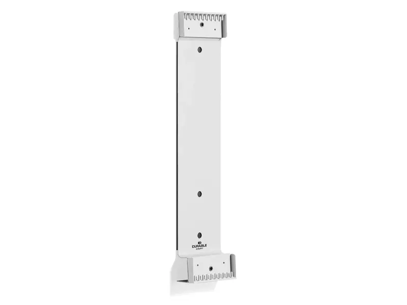 Durable wall holder for 10 magnetic document sleeves grey