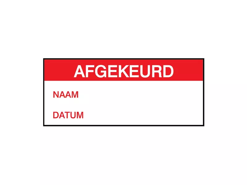 Brady writable label rejected 38x16 mm red/white