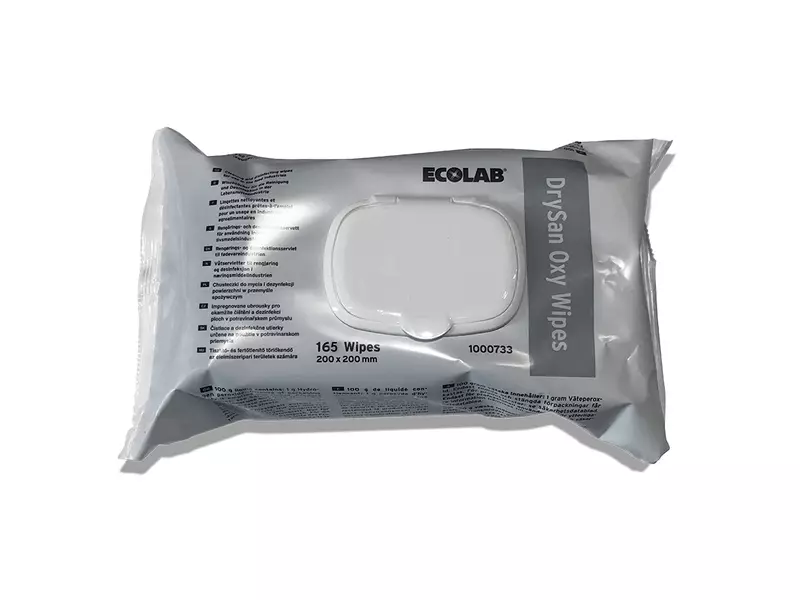 Ecolab DrySan Oxy Wipes reinigings- en desinfectiedoekjes blauw 6x165 stuks