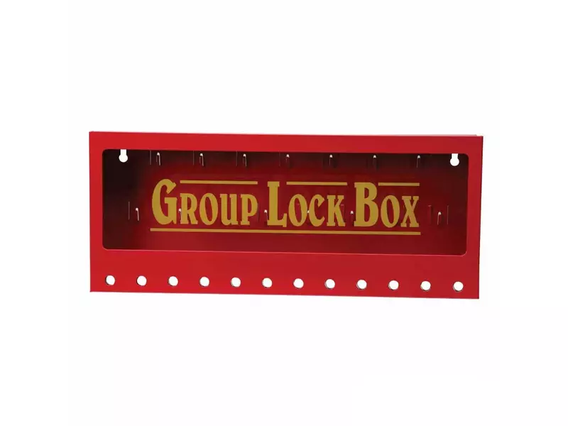 Brady 105715 lock box wall mount metal large red