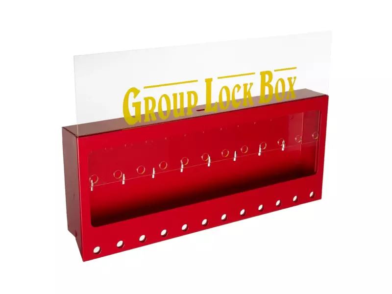 Brady 105715 lock box wall mount metal large red