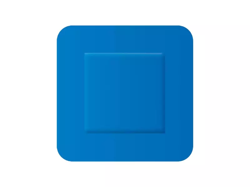 Pansements élastiques Detectaplast 8565, détectables aux rayons X, bleus, 38 x 38 mm