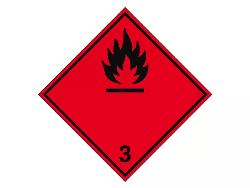 Pictogramme de transport Brady inflammable ADR 3 297 x 297 mm